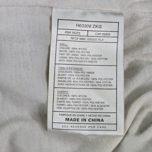 VINTAGE Nike Women Jacket M White Windbreaker Embroidered Big Swoosh Logo Y2K - Picture 5 of 14